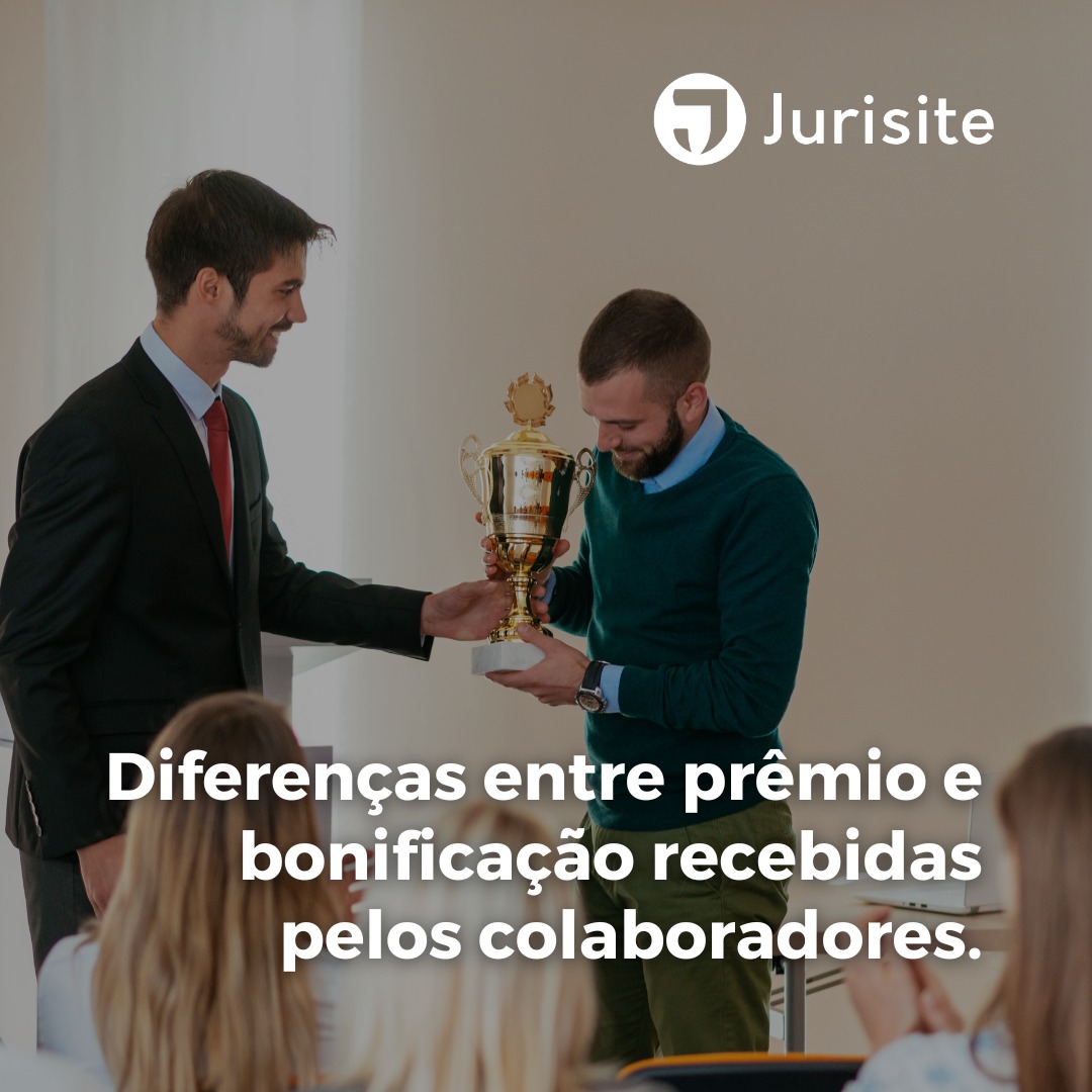 Diferenças entre prêmio e bonificação recebidas pelos colaboradores.