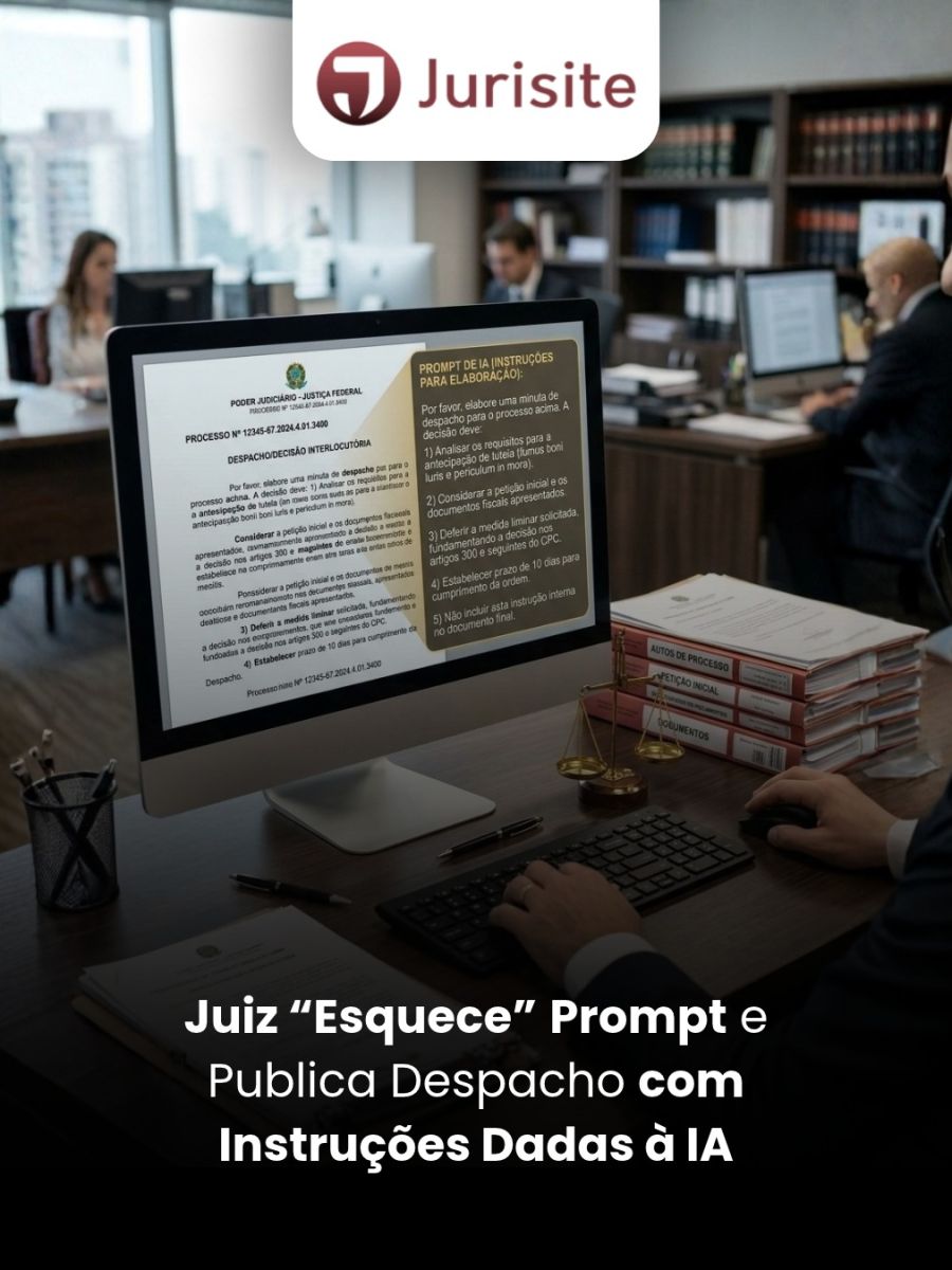 Juiz “Esquece” Prompt e Publica Despacho com Instruções Dadas à IA