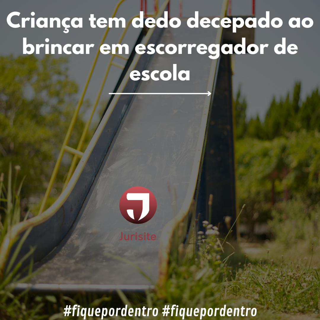 Criança tem dedo decepado ao brincar em escorregador de escola