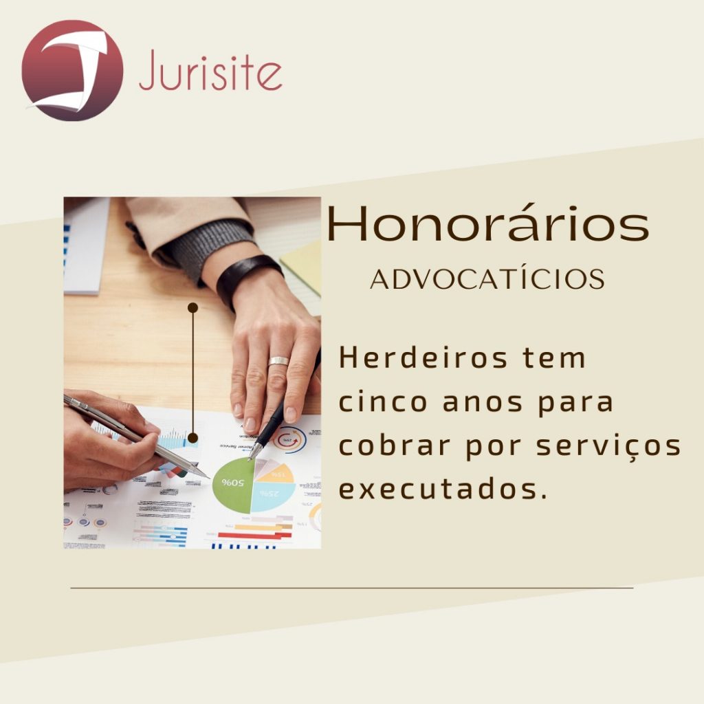 Herdeiros têm cinco anos para cobrar por serviço de pai advogado que faleceu.